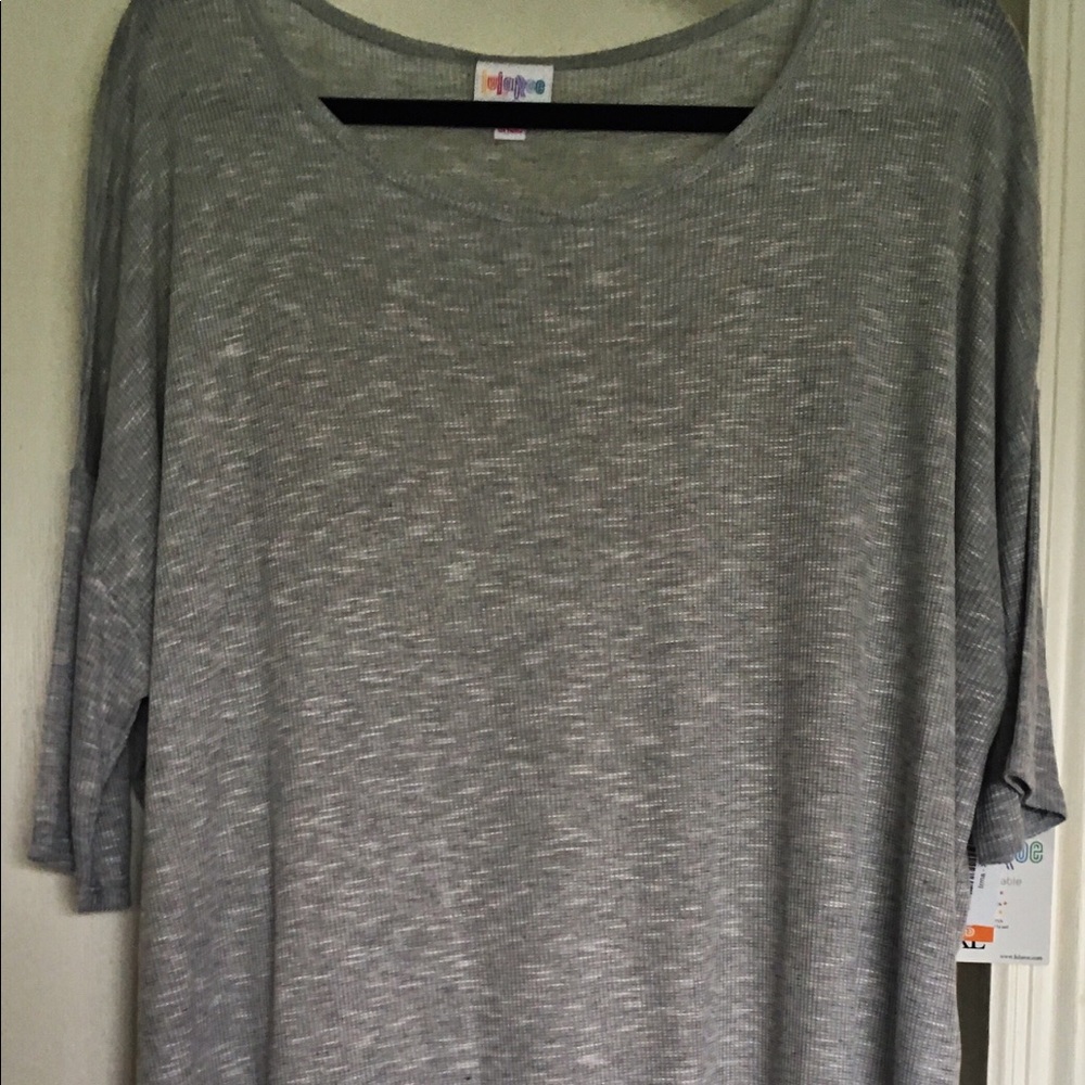 LuLaRoe NWT XL Irma ~ silver/grey heathered ~